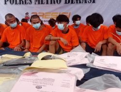 28 Pelaku Kejahatan Dengan Kekerasan di Ungkap Satreskrim Polres Metro Bekasi